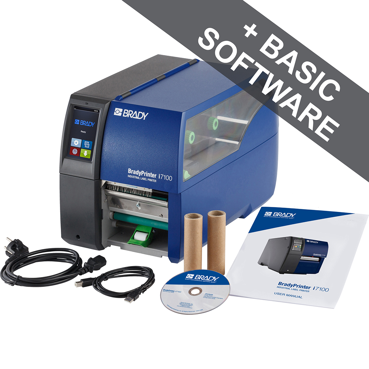 BradyPrinter i7100 industrial thermal transfer printer offers reliable high-volume printing on diverse materials, ideal for aerospace, electronics, and more.