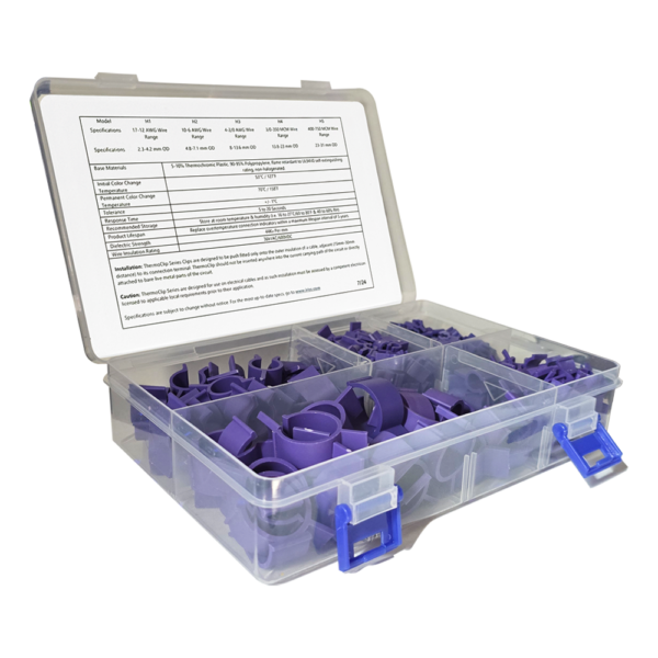 IRISS Safe-Connect TSK-2 Service Kit – Thermo Clips offer power-free overtemperature detection with color-changing clips for enhanced electrical safety.